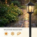 2 Unidades de Lâmpadas Solares de Poste de 63 Polegadas, Luzes de Poste para Exterior, Decorações de Natal, Luzes de Poste para Jardim, Pátio, Gramado, Caminho, Entrada, Porta da Frente/Traseira, Branco Quente, Lâmpada Substituível