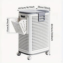 Cesto Organizador Multiuso com Rodas 70L – Estrutura Dobrável e Ventilada