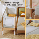 Suole Children's Bed Baby Bed Solid Wood Wide Side Flat Connect Large Bed Seamless Adjustable Guardrail Kids Bed