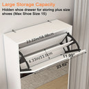 Armário de Armazenamento para Sapatos com 5 Gavetas Espelhadas Abatíveis