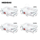 [ÚLTIMAS UNIDADES] Kit Potes de Vidro Hermético Retangular 10 Unidades